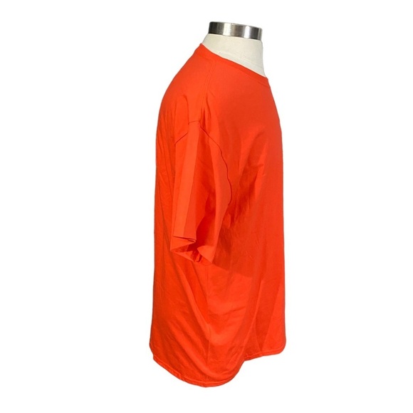 Orange Embroidered Skull Magic Mushroom Short Sleeve Tee T-Shirt Size XL NWT - Picture 7 of 11